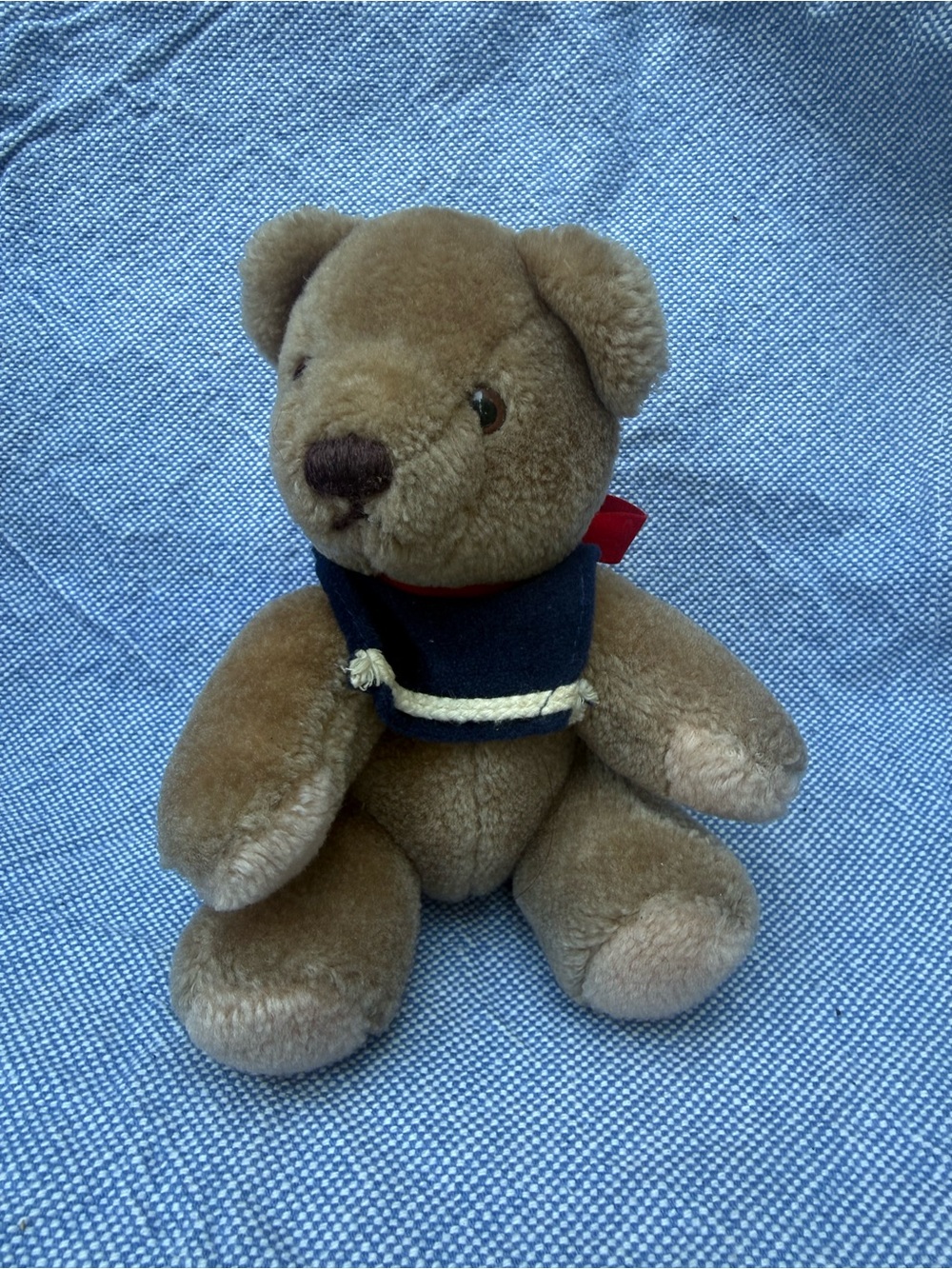 Gund 1982 vintage sailor plush teddy bear stuffed toy collectible tan 6โ Korea
